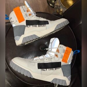 Diesel Shoes Diesel Le Rua Srua Mid Sp Mens White Leather Lace